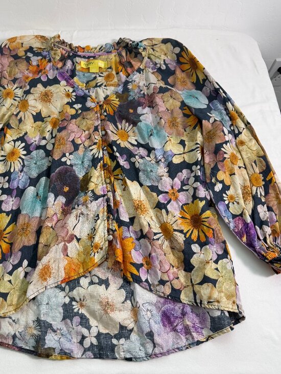 Anthropologie Tops - Anthropologie Moxy Collective Maeve Floral Boho Blouse Large Cottagecore